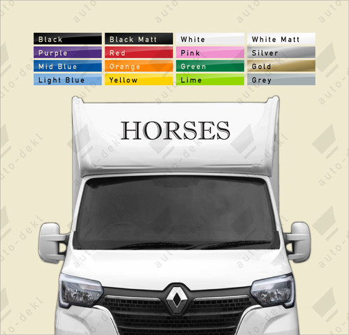 Horse box lettering vinyl - horse,