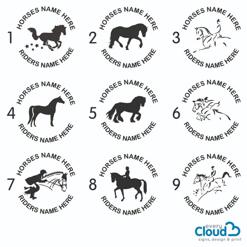 Horse box stickers - horse, custom