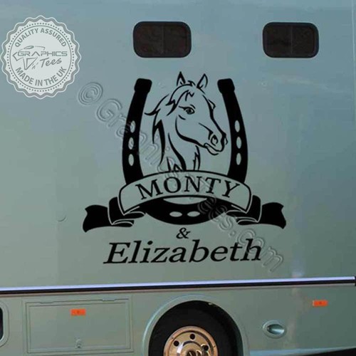 Horse box stickers custom - horse,