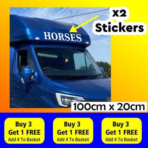 Horse box stickers - box,