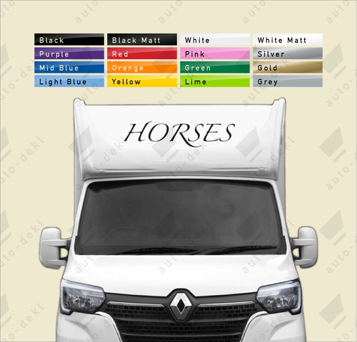 Horse box lettering vinyl - horse,